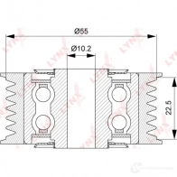 Паразитный обводной ролик приводного ремня LYNXAUTO PB-7042 H Y1X4 3653782 - Изображение 2