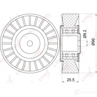 Паразитный обводной ролик приводного ремня LYNXAUTO PB-7036 GL 0DPOX 3653776 - Изображение 2