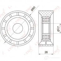 Паразитный обводной ролик приводного ремня LYNXAUTO PB-7027 O FMUH9 3653768 - Изображение 2