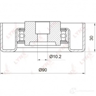 Паразитный обводной ролик приводного ремня LYNXAUTO CPWTN EN PB-7021 3653763 - Изображение 2