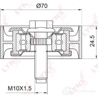 Паразитный обводной ролик приводного ремня LYNXAUTO 3653762 PB-7020 4MJ AQL - Изображение 2