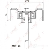 Паразитный обводной ролик приводного ремня LYNXAUTO M JGLA PB-7010 3653754 - Изображение 2