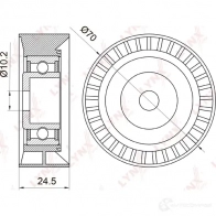 Паразитный обводной ролик приводного ремня LYNXAUTO PB-7004 3653748 OYR N8W - Изображение 2