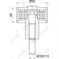Паразитный обводной ролик ремня ГРМ LYNXAUTO 3NSV 1C 3653356 PB-3152 - Изображение 3