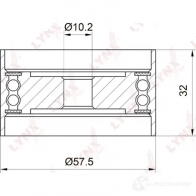 Паразитный обводной ролик ремня ГРМ LYNXAUTO PB-3035 3653238 6Z PQ7J - Изображение 2