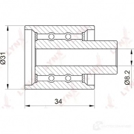 Паразитный обводной ролик ремня ГРМ LYNXAUTO 3653234 MZ FJ1OY PB-3031 - Изображение 2