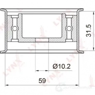 Паразитный обводной ролик ремня ГРМ LYNXAUTO 3653207 PB-3005 9X5I D8 - Изображение 2