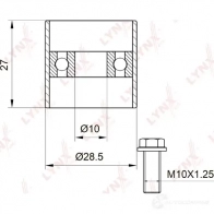 Паразитный обводной ролик ремня ГРМ LYNXAUTO PB-3003 PNW2 K 3653205 - Изображение 2