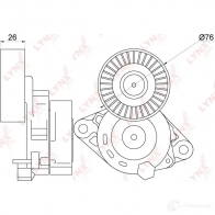 Натяжитель приводного ремня LYNXAUTO I XN5PJ3 PT-3320 1203313170 - Изображение 2