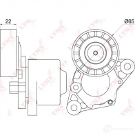 Натяжитель приводного ремня LYNXAUTO PT-3251 3654863 H Y4QLEH - Изображение 2
