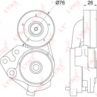 Натяжитель приводного ремня LYNXAUTO PT-3236 3654848 D ZLL72 - Изображение 2