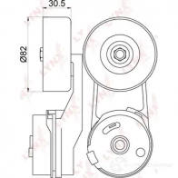 Натяжитель приводного ремня LYNXAUTO PT-3234 3654846 9J0PG 9K - Изображение 2