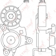 Натяжитель приводного ремня LYNXAUTO X P2IDD PT-3230 3654842 - Изображение 2