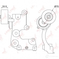 Натяжитель приводного ремня LYNXAUTO J J2YP PT-3223 3654835 - Изображение 2