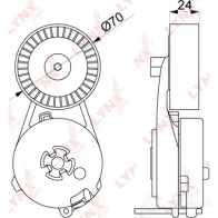 Натяжитель приводного ремня LYNXAUTO 3654826 MR 2O4A PT-3214 - Изображение 2