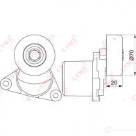 Натяжитель приводного ремня LYNXAUTO 1 5YSGR PT-3201 3654813 - Изображение 2