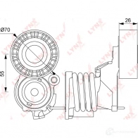 Натяжитель приводного ремня LYNXAUTO 3654810 1J 97W PT-3198 - Изображение 2
