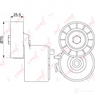 Натяжитель приводного ремня LYNXAUTO 3654802 PT-3190 8D13 L - Изображение 2