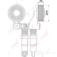 Натяжитель приводного ремня LYNXAUTO 3654800 HFH UR7 PT-3188 - Изображение 2
