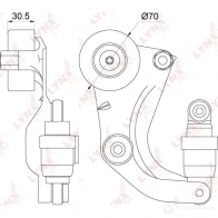 Натяжитель приводного ремня LYNXAUTO 5JED GCD PT-3179 3654791 - Изображение 2