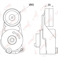 Натяжитель приводного ремня LYNXAUTO PT-3162 VCLX O91 3654774 - Изображение 2