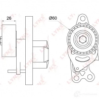 Натяжитель приводного ремня LYNXAUTO PT-3159 3AG GT 3654771 - Изображение 2