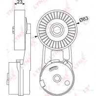 Натяжитель приводного ремня LYNXAUTO 1 2LR8 PT-3127 3654739 - Изображение 2