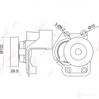 Натяжитель приводного ремня LYNXAUTO O F4MNN PT-3047 3654659 - Изображение 2
