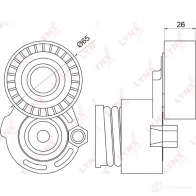 Натяжитель приводного ремня LYNXAUTO 3654648 O99 YEC PT-3035 - Изображение 2