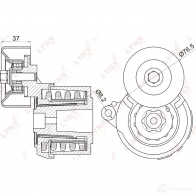 Натяжитель приводного ремня LYNXAUTO 3654628 BHQ52 V PT-3015 - Изображение 2