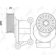 Натяжитель приводного ремня LYNXAUTO PT-3012 N XJ6S 3654625 - Изображение 2