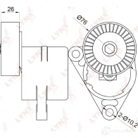 Натяжитель приводного ремня LYNXAUTO PT-3010 3654623 O L308ZK - Изображение 2