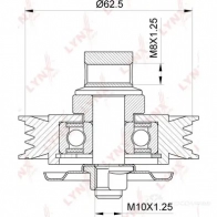 Натяжитель приводного ремня LYNXAUTO 37 LB8 PB-5074 3653443 - Изображение 3