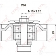 Натяжитель приводного ремня LYNXAUTO 3653389 U 28BV PB-5020 - Изображение 2