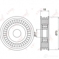 Натяжитель приводного ремня LYNXAUTO EXZ LMB8 PB-5023 3653392 - Изображение 2