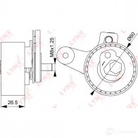 Натяжной ролик ГРМ LYNXAUTO PB-1248 2BP7RC 1 3653122 - Изображение 2
