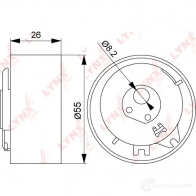 Натяжной ролик ГРМ LYNXAUTO PB-1240 3653114 3 1BI3 - Изображение 3