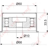 Натяжной ролик ГРМ LYNXAUTO 08AJL U PB-1210 3653084 - Изображение 2