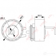 Натяжной ролик ГРМ LYNXAUTO PB-1197 IH6 3P 3653071 - Изображение 2