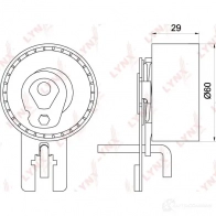 Натяжной ролик ГРМ LYNXAUTO 23 TQ92 3653067 PB-1193 - Изображение 3