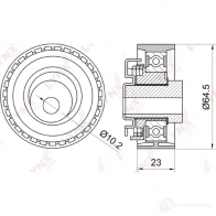 Натяжной ролик ГРМ LYNXAUTO H1V9 9 PB-1027 3652901 - Изображение 3