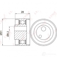 Натяжной ролик ГРМ LYNXAUTO PB-1058 3652932 QNME3I 7 - Изображение 2
