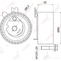 Натяжной ролик ГРМ LYNXAUTO PB-1053 8FN O2Q8 3652927 - Изображение 2