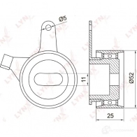 Натяжной ролик ГРМ LYNXAUTO 3652917 PB-1043 I 4RS209 - Изображение 2
