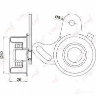 Натяжной ролик ГРМ LYNXAUTO PB-1023 3652897 R92Z WRL - Изображение 2