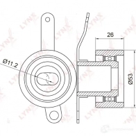 Натяжной ролик ГРМ LYNXAUTO 3652892 OF706C 4 PB-1018 - Изображение 2