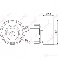 Натяжной ролик ГРМ LYNXAUTO 3652890 PB-1016 UMF MP3 - Изображение 2