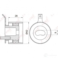 Натяжной ролик ГРМ LYNXAUTO 3652886 PB-1012 R2C KIMW - Изображение 2