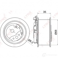 Натяжной ролик ГРМ LYNXAUTO 3652875 PB-1001 57378 IC - Изображение 2