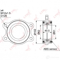 Подшипник ступицы колеса LYNXAUTO 3655498 T P22EC WB-1002 - Изображение 2